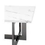 Нэйтан 122*61 белый мрамор сталь темный хром от ImperiumLoft