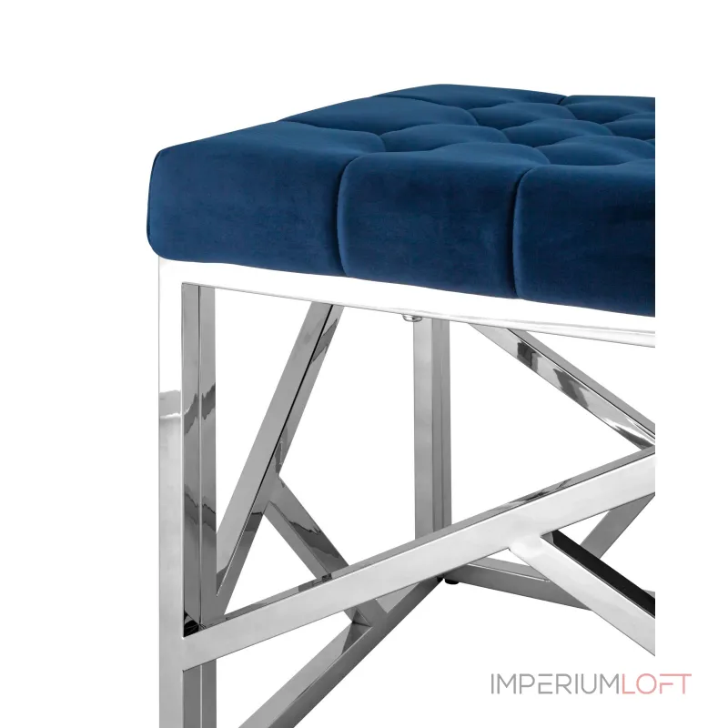 АРТ ДЕКО сталь серебро, нержавеющая сталь, обивка сиденья синий велюр от ImperiumLoft АРТ ДЕКО сталь серебро, нержавеющая сталь, обивка сиденья синий велюр от ImperiumLoft