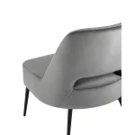 лаунж Бостон велюр тёмно-серый ножки металл от ImperiumLoft