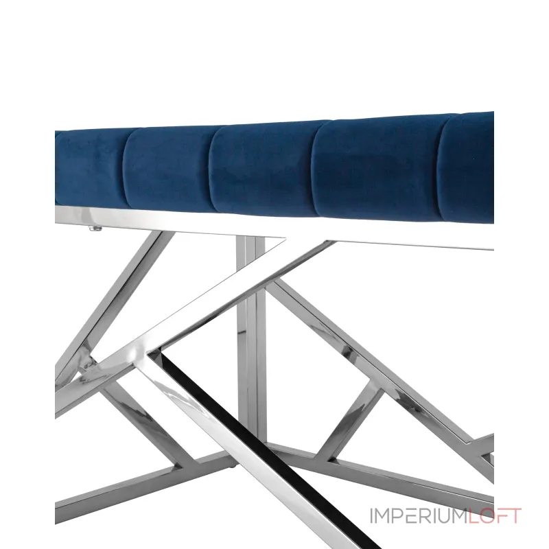 АРТ ДЕКО сталь серебро, нержавеющая сталь, обивка сиденья синий велюр от ImperiumLoft АРТ ДЕКО сталь серебро, нержавеющая сталь, обивка сиденья синий велюр от ImperiumLoft