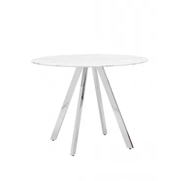 Стол обеденный Хьюстон D100 белый стеклянный