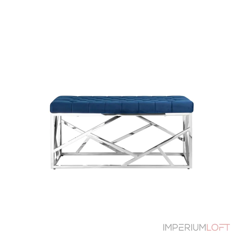 АРТ ДЕКО сталь серебро, нержавеющая сталь, обивка сиденья синий велюр от ImperiumLoft АРТ ДЕКО сталь серебро, нержавеющая сталь, обивка сиденья синий велюр от ImperiumLoft