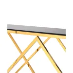 ИНСИГНИЯ 120*40 золото стекло smoke, каркас нержавеющая сталь от ImperiumLoft