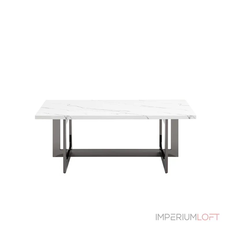 Нэйтан 122*61 белый мрамор сталь темный хром от ImperiumLoft Нэйтан 122*61 белый мрамор сталь темный хром от ImperiumLoft