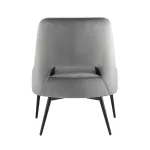 лаунж Бостон велюр тёмно-серый ножки металл от ImperiumLoft