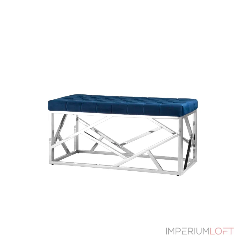 АРТ ДЕКО сталь серебро, нержавеющая сталь, обивка сиденья синий велюр от ImperiumLoft АРТ ДЕКО сталь серебро, нержавеющая сталь, обивка сиденья синий велюр от ImperiumLoft