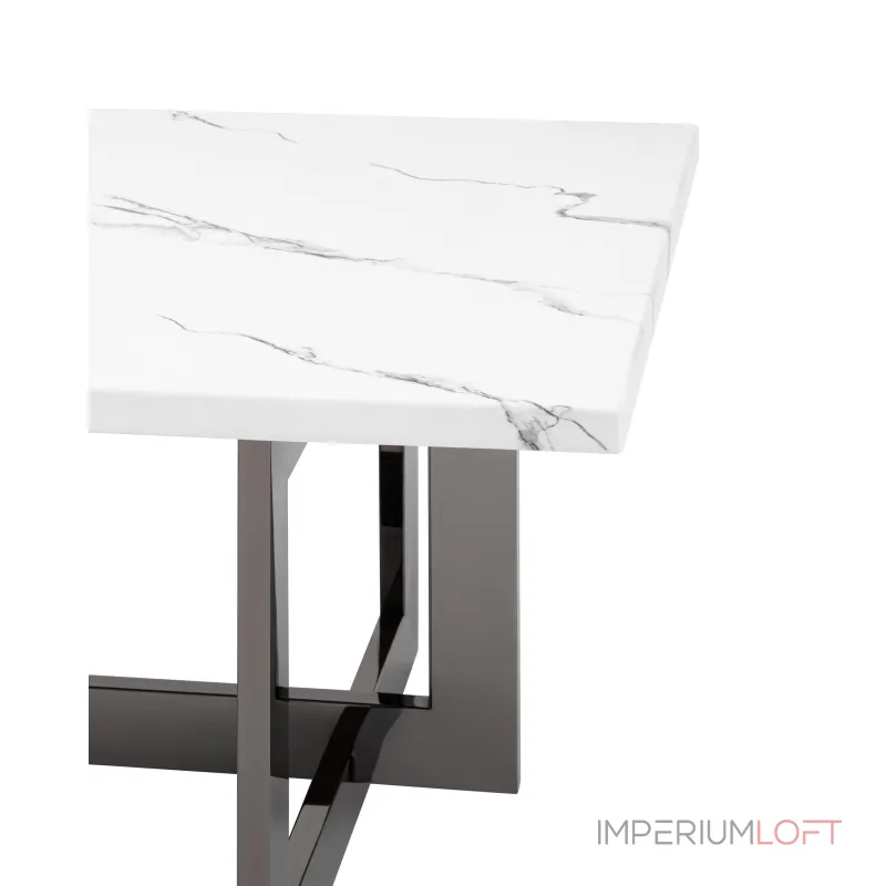 Нэйтан 122*61 белый мрамор сталь темный хром от ImperiumLoft Нэйтан 122*61 белый мрамор сталь темный хром от ImperiumLoft