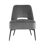 лаунж Бостон велюр тёмно-серый ножки металл от ImperiumLoft