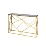 Арт Деко 115*30, стальной каркас золотого цвета, столешница стеклянная от ImperiumLoft