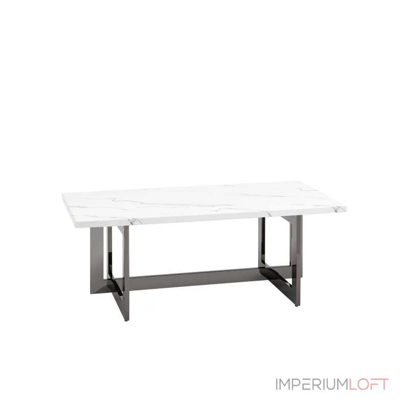 Нэйтан 122*61 белый мрамор сталь темный хром от ImperiumLoft Нэйтан 122*61 белый мрамор сталь темный хром от ImperiumLoft