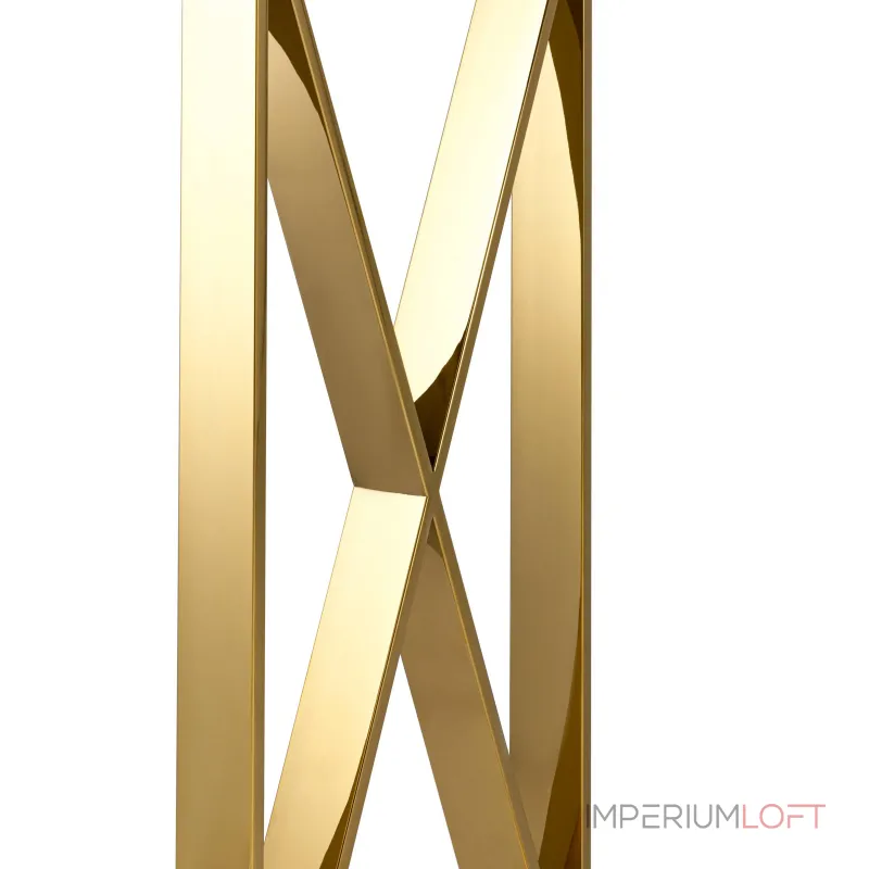 КРОСС 115*30 золото стекло smoke закаленное каркас нержавеющая сталь от ImperiumLoft