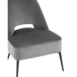 лаунж Бостон велюр тёмно-серый ножки металл от ImperiumLoft