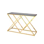 ИНСИГНИЯ 120*40 золото стекло smoke, каркас нержавеющая сталь от ImperiumLoft