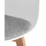 LIBRA Soft БЕЛОЕ белый пластик, съемная подушка, массив бука от ImperiumLoft