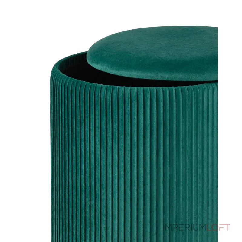 Шарлотта с ящиком велюр зеленый с металлическим основанием в золотом цвете от ImperiumLoft Шарлотта с ящиком велюр зеленый с металлическим основанием в золотом цвете от ImperiumLoft