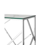 АРТ ДЕКО 120*40 серебро, профиль каркаса сталь, материал столешницы стекло от ImperiumLoft