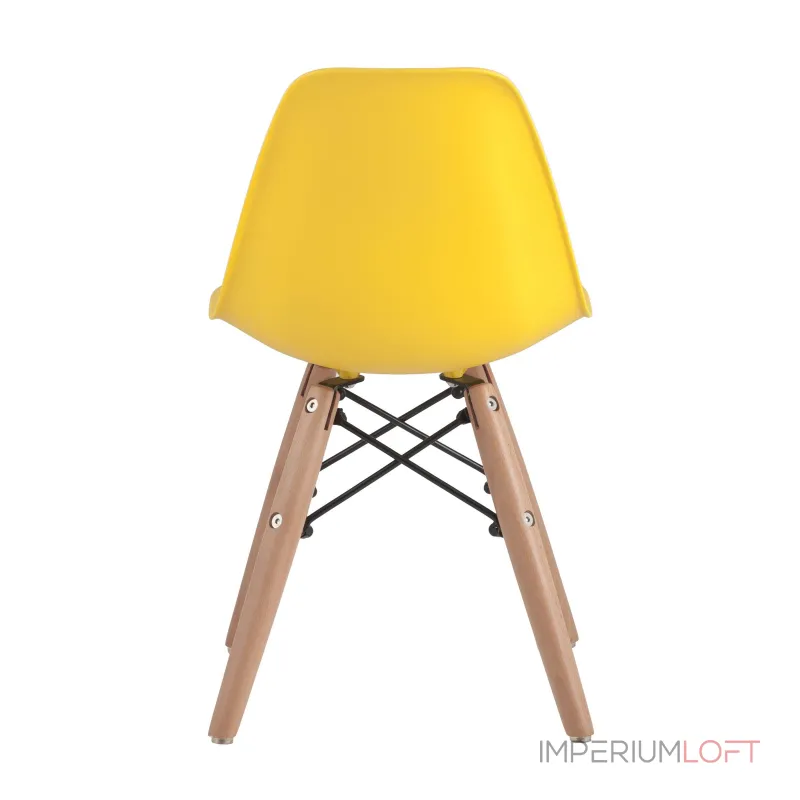 DSW желтый, литой полипропилен, стальной каркас, массив бука от ImperiumLoft