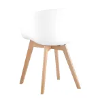 LIBRA Soft БЕЛОЕ белый пластик, съемная подушка, массив бука от ImperiumLoft