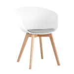 LIBRA Soft БЕЛОЕ белый пластик, съемная подушка, массив бука от ImperiumLoft