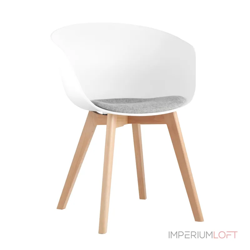 LIBRA Soft БЕЛОЕ белый пластик, съемная подушка, массив бука от ImperiumLoft LIBRA Soft БЕЛОЕ белый пластик, съемная подушка, массив бука от ImperiumLoft