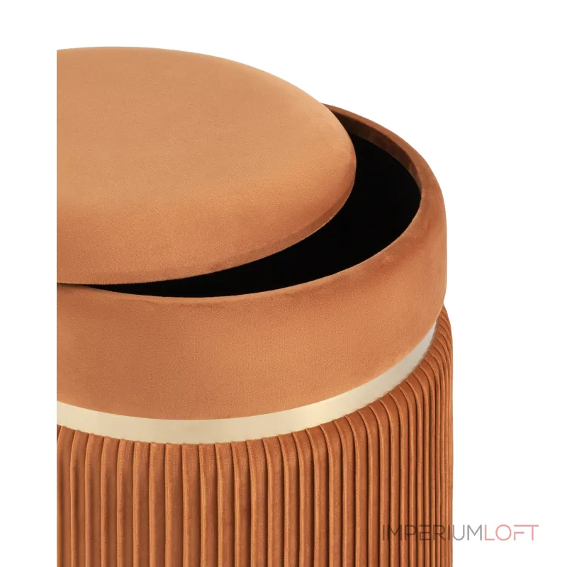 Миранда с ящиком велюр оранжевый от ImperiumLoft