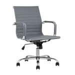 TopChairs City S офисное серое, обивка экокожа, механизм качания и регулировки по высоте от ImperiumLoft