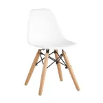 DSW детский белый, полипропилен, сталь, натуральный массив бука от ImperiumLoft