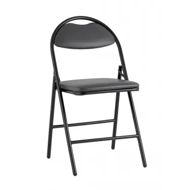 Стул складной Hagen экокожа серый каркас черный