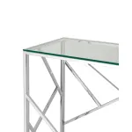 АРТ ДЕКО 120*40 серебро, профиль каркаса сталь, материал столешницы стекло от ImperiumLoft