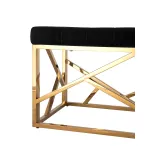 АРТ ДЕКО сталь золото, нержавеющая сталь, обивка сиденья велюр черный от ImperiumLoft