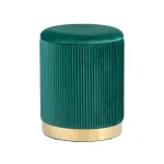 Шарлотта с ящиком велюр зеленый с металлическим основанием в золотом цвете от ImperiumLoft