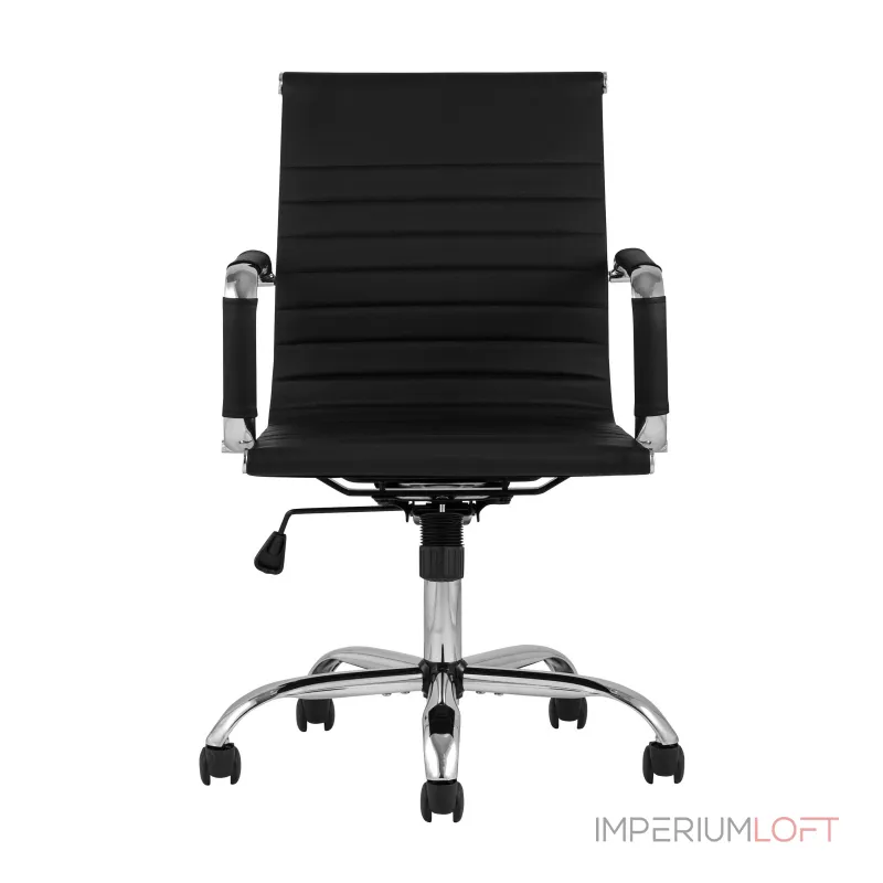 TopChairs City S офисное черное в обивке из экокожи, механизм регулирования по высоте и качания от ImperiumLoft TopChairs City S офисное черное в обивке из экокожи, механизм регулирования по высоте и качания от ImperiumLoft