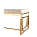 БРУКЛИН сталь золото, нержавеющая сталь, обивка сиденья бежевый велюр от ImperiumLoft