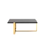 Тоби 109*66 черный мрамор сталь золото от ImperiumLoft