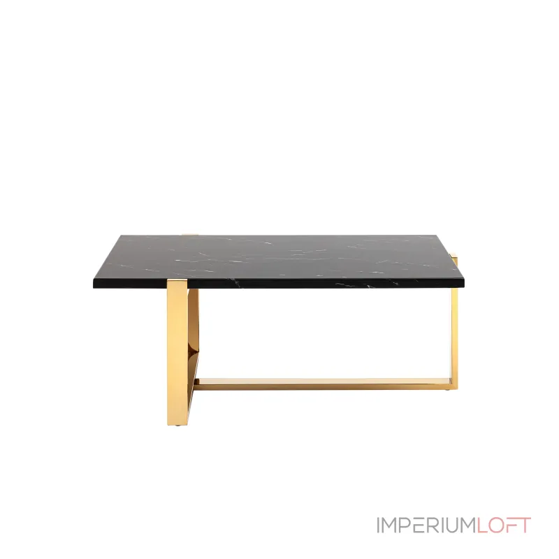 Тоби 109*66 черный мрамор сталь золото от ImperiumLoft