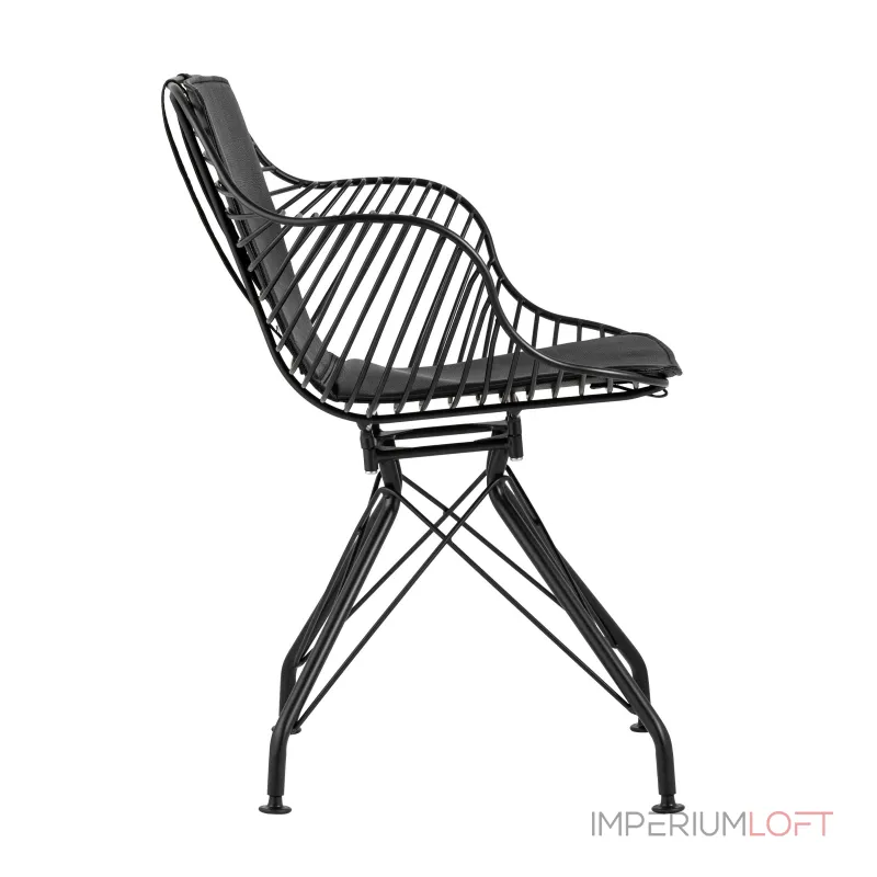 Thomas черное из металла с обивкой из экокожи черного цвета от ImperiumLoft Thomas черное из металла с обивкой из экокожи черного цвета от ImperiumLoft