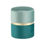 Кэрри с ящиком велюр бирюзовый с декоративным золотым ободком от ImperiumLoft