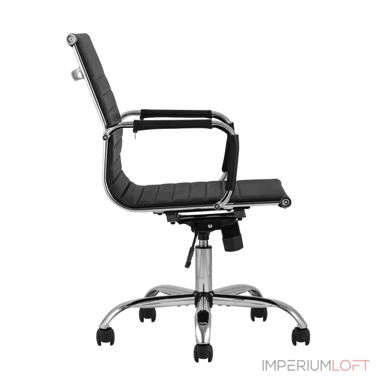 TopChairs City S офисное черное в обивке из экокожи, механизм регулирования по высоте и качания от ImperiumLoft TopChairs City S офисное черное в обивке из экокожи, механизм регулирования по высоте и качания от ImperiumLoft