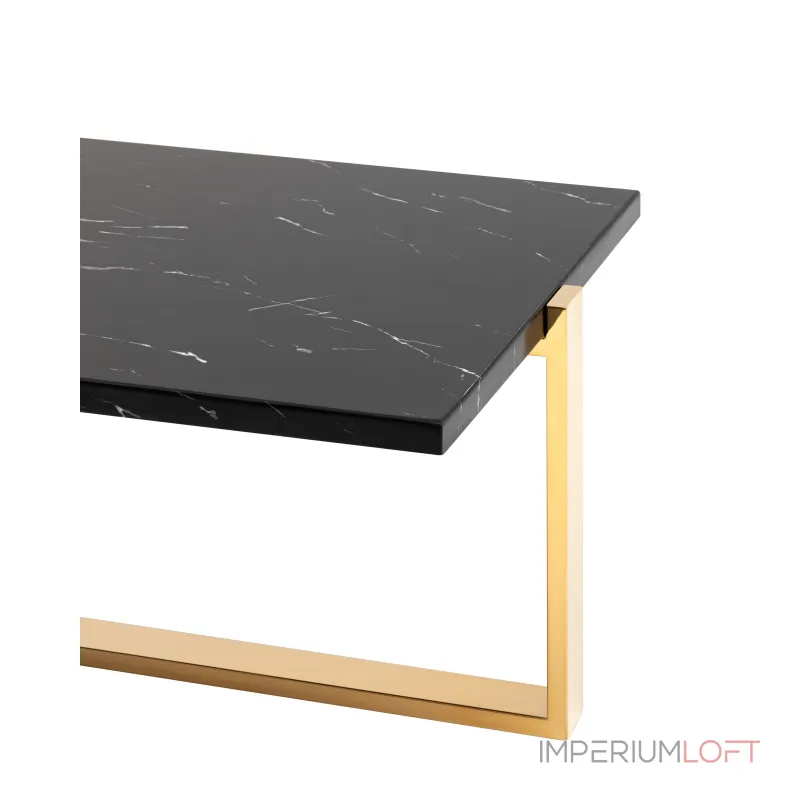 Тоби 109*66 черный мрамор сталь золото от ImperiumLoft
