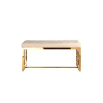 БРУКЛИН сталь золото, нержавеющая сталь, обивка сиденья бежевый велюр от ImperiumLoft