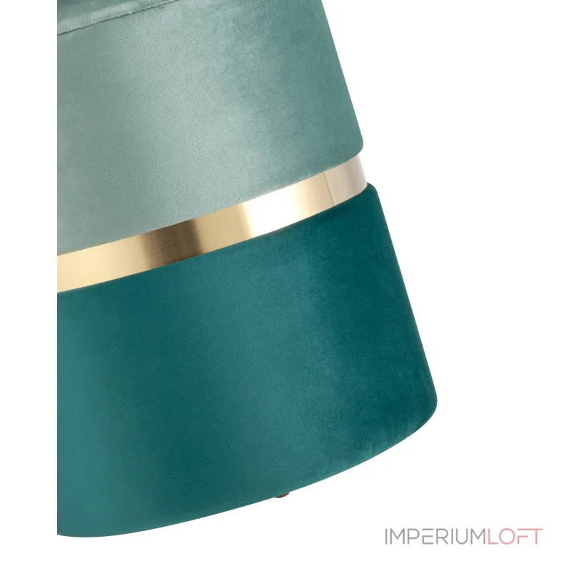 Кэрри с ящиком велюр бирюзовый с декоративным золотым ободком от ImperiumLoft