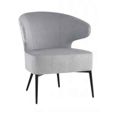 Кресло лаунж Royal Stripes велюр серый Кресло лаунж Royal Stripes велюр серый