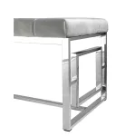 БРУКЛИН сталь серебро, нержавеющая сталь, обивка сиденья серый велюр от ImperiumLoft