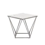 Авалон 61*61 серый мрамор сталь темный хром от ImperiumLoft