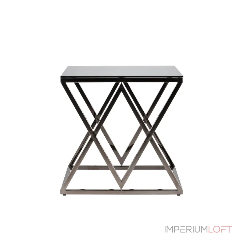 ИНСИГНИЯ 55*55 нержавеющая сталь темный хром стекло smoke от ImperiumLoft ИНСИГНИЯ 55*55 нержавеющая сталь темный хром стекло smoke от ImperiumLoft