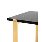 Тоби 61*61 черный мрамор сталь золото от ImperiumLoft