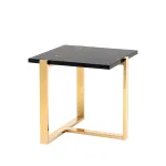 Тоби 61*61 черный мрамор сталь золото от ImperiumLoft