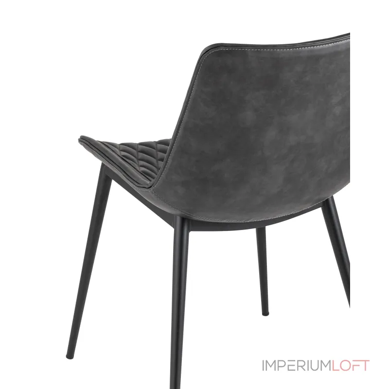 кухонный Texas мягкая обивка из экокожи, цвет серый, ножки черные от ImperiumLoft