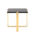 Тоби 61*61 черный мрамор сталь золото от ImperiumLoft