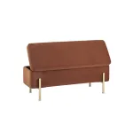 Болейн с ящиком велюр терракотовый ножки из металла цвет золото от ImperiumLoft